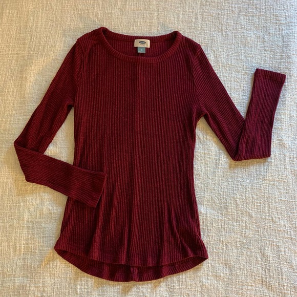 Old Navy Sweaters - Old Navy Maroon Ribbed Sweater Size XS
